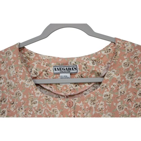 Vintage 90s Romper Size Small Pink Floral Feminine Cottagecore Dainty Prairie - Picture 6 of 12